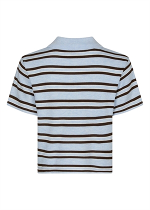 Mulann polo knit bluse Light Blue Neo Noir 
